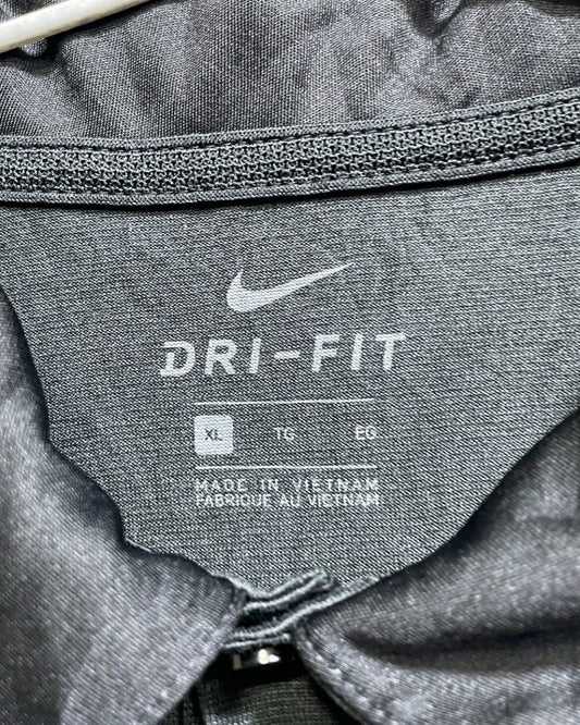 Nike Dri - Fit Black Polyester Sport Polo T Shirt For Men X Large - Preloved Labels