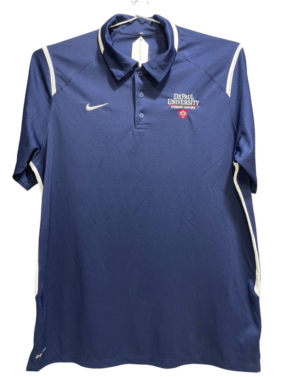 Nike Dri - Fit Blue Polyester Sport Polo T Shirt For Men Large - Preloved Labels