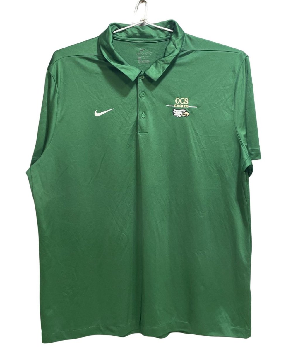 Nike Dri - Fit Green Polyester Sport Polo T Shirt For Men XX Large - Preloved Labels