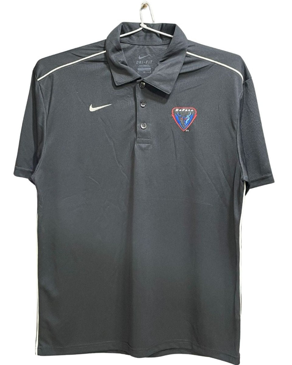 Nike Dri - Fit Grey Polyester Sport Polo T Shirt For Men Large - Preloved Labels