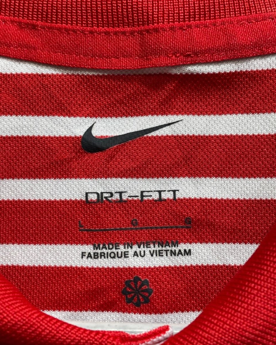 Nike Dri - Fit Red Polyester Sport Polo T Shirt For Men Large - Preloved Labels