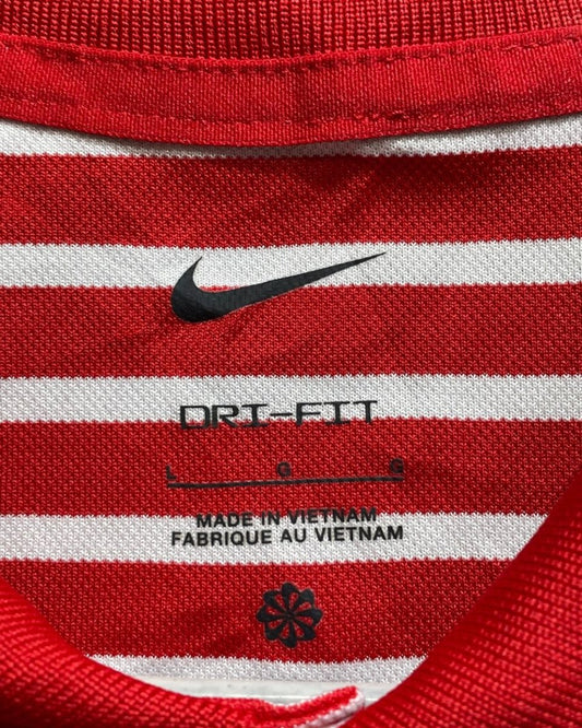Nike Dri - Fit Red Polyester Sport Polo T Shirt For Men Large - Preloved Labels