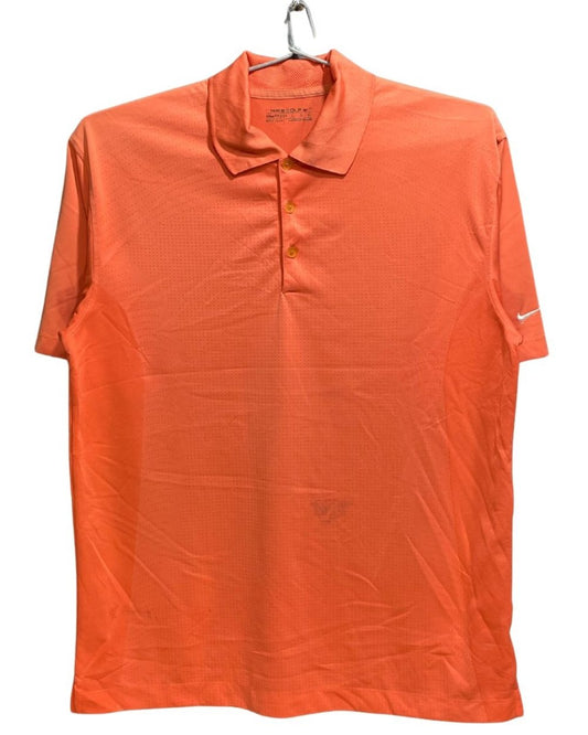 Nike Golf Orange Polyester Sport Polo T Shirt For Men Large - Preloved Labels