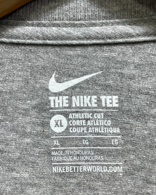 Nike Grey Cotton For Women T Shirt L - Preloved Labels