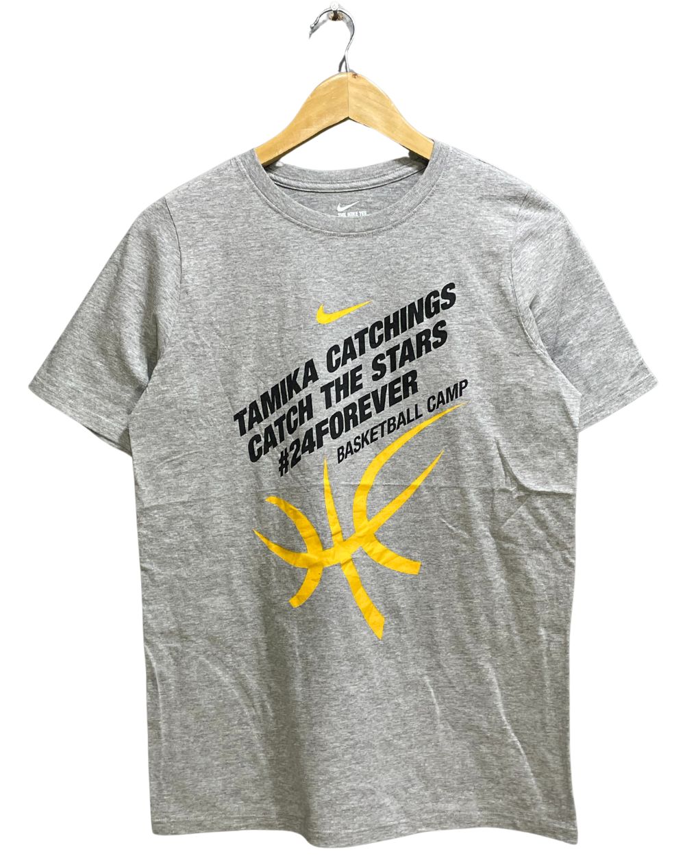 Nike Grey Cotton For Women T Shirt L - Preloved Labels