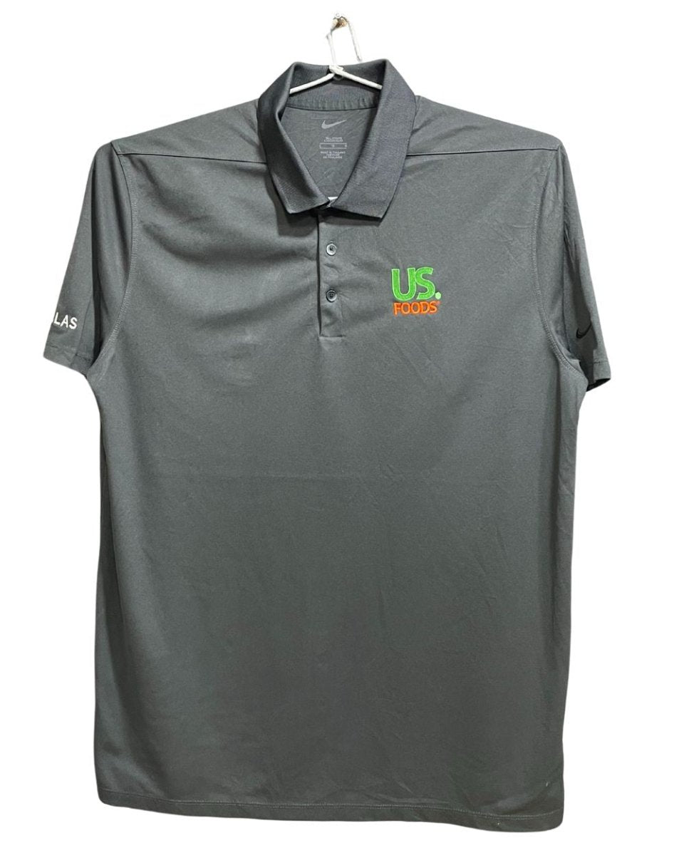 Nike Grey Polyester Sport Polo T Shirt For Men Large - Preloved Labels