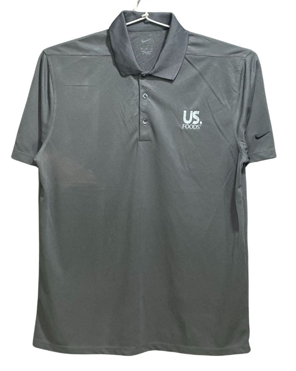 Nike Grey Polyester Sport Polo T Shirt For Men Medium - Preloved Labels