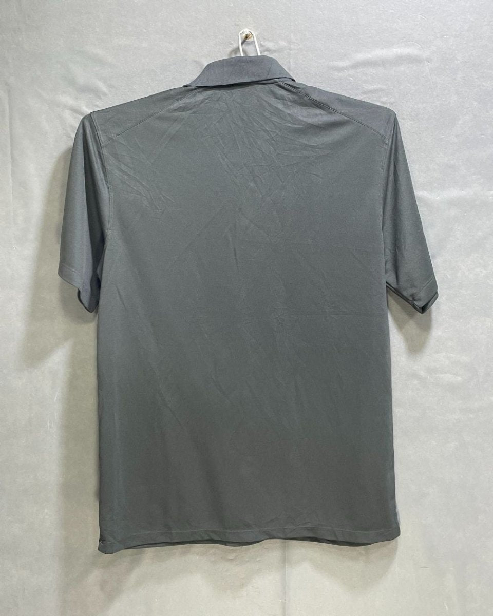 Nike Grey Polyester Sport Polo T Shirt For Men Medium - Preloved Labels