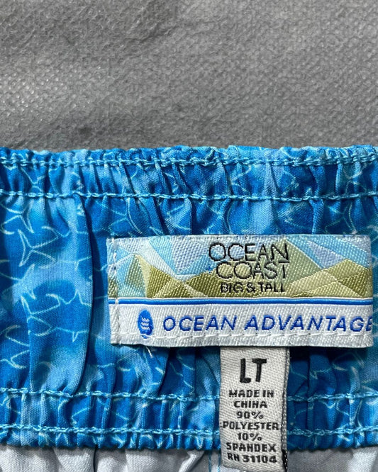 Ocean Coast Blue Parachute Polyester Short For Men L - Preloved Labels