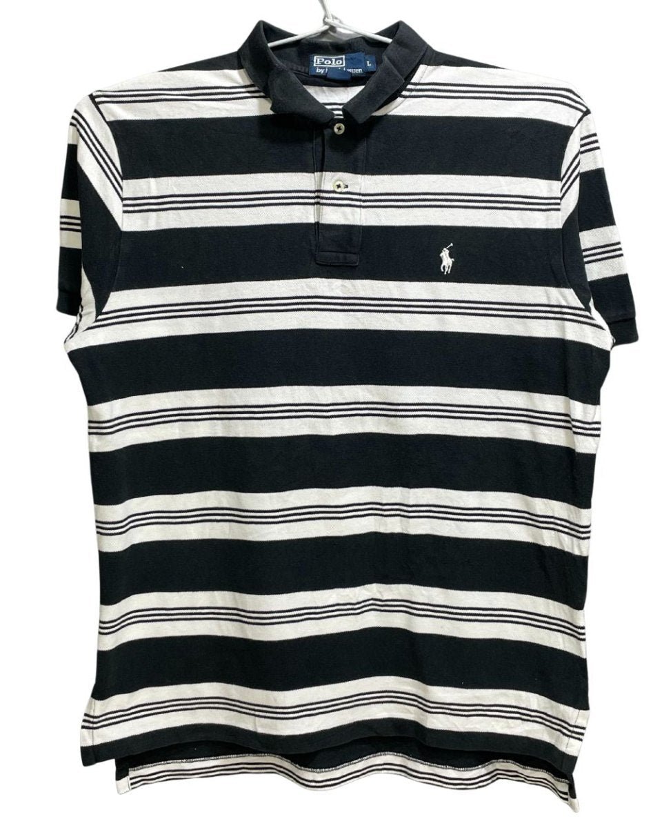 Polo Ralph Lauren Black Cotton Jersey Polo T Shirt For Men L - Preloved Labels