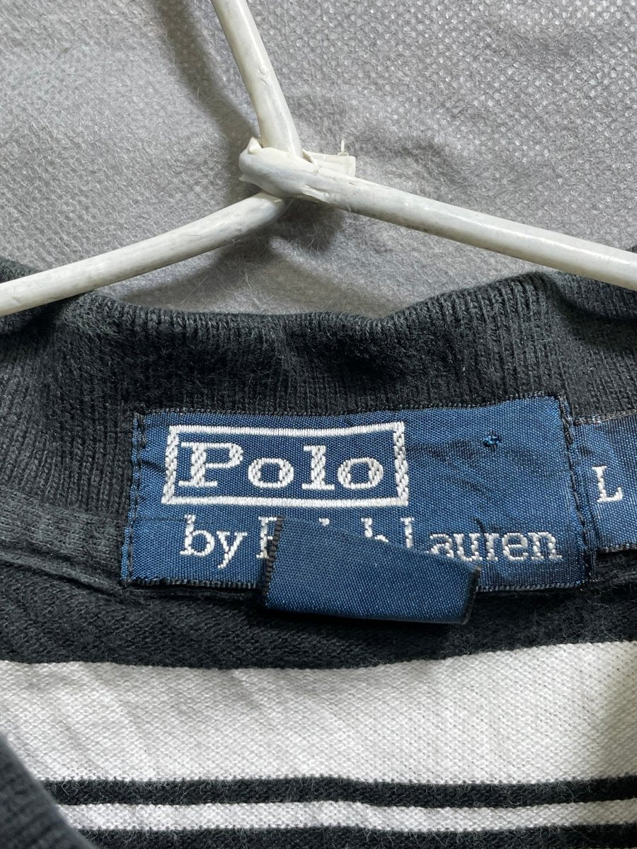 Polo Ralph Lauren Black Cotton Jersey Polo T Shirt For Men L - Preloved Labels