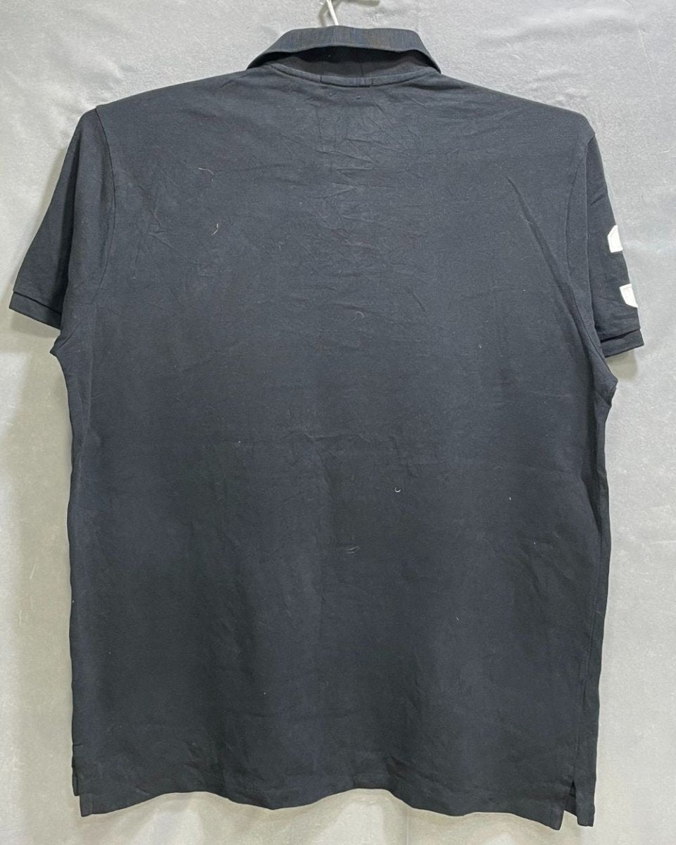 Polo Ralph Lauren Black Cotton Polo T Shirt For Men Large - Preloved Labels