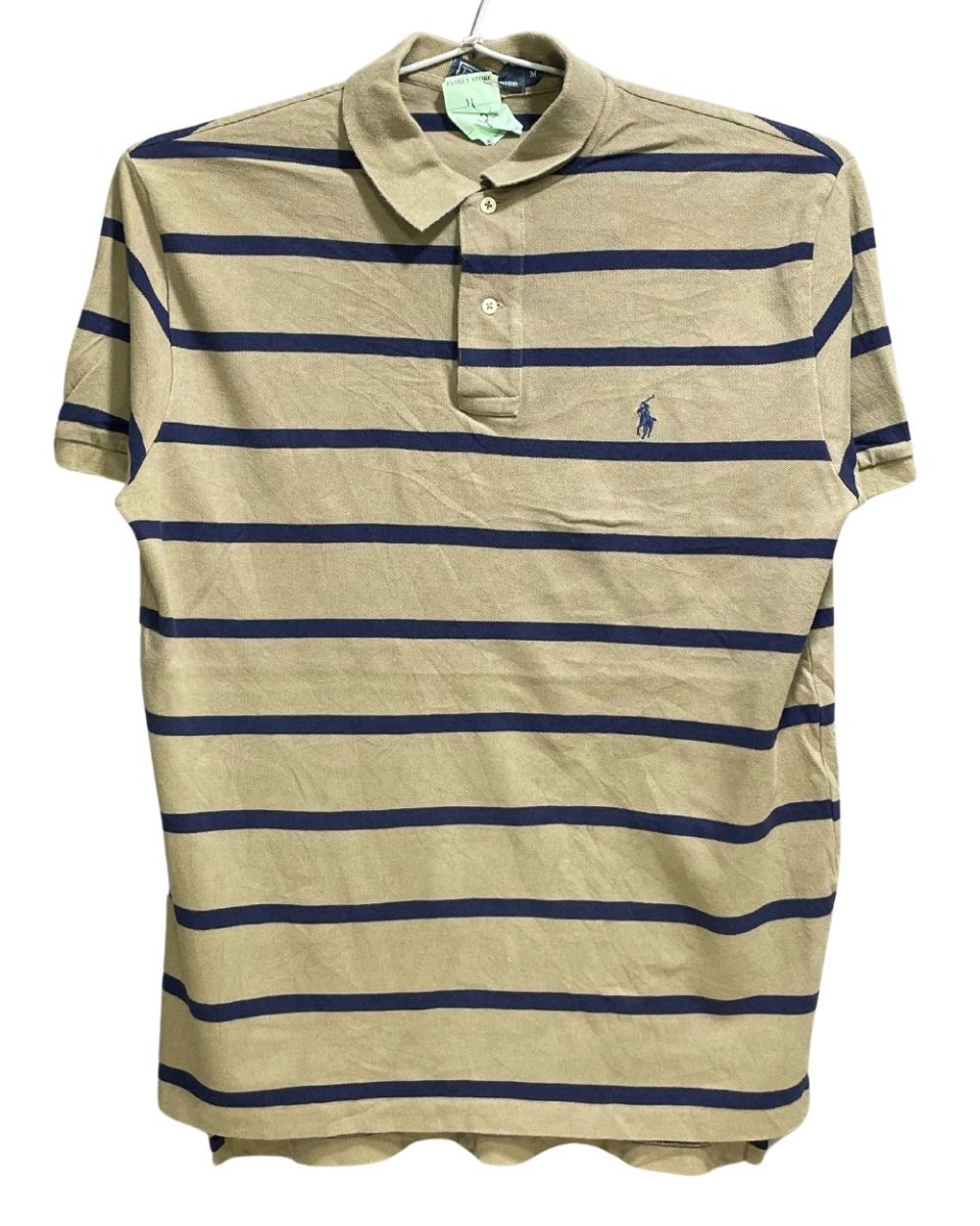 Polo Ralph Lauren Brown Cotton Jersey Polo T Shirt For Men M - Preloved Labels