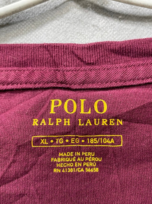 Polo Ralph Lauren Maroon Cotton T Shirt For Men XL - Preloved Labels