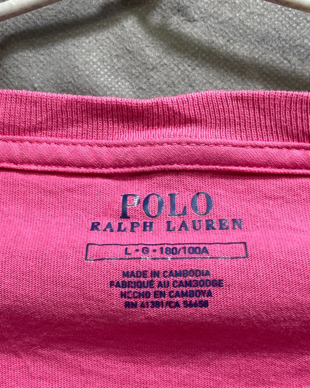 Polo Ralph Lauren Pink Cotton For Women T Shirt L - Preloved Labels