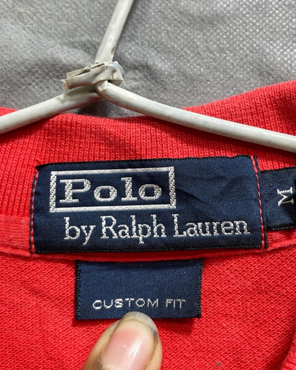 Polo Ralph Lauren Red Cotton Jersey Polo T Shirt For Men S - Preloved Labels