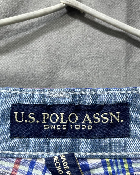 Polo U.S. Assn Blue Cotton Short For Men L - Preloved Labels