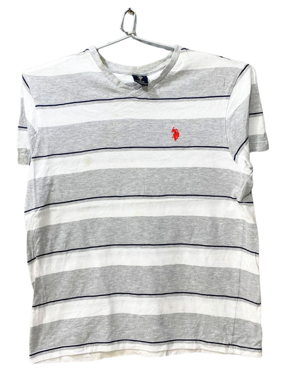 Polo U.S. Assn Gray Cotton T Shirt For Men Medium - Preloved Labels