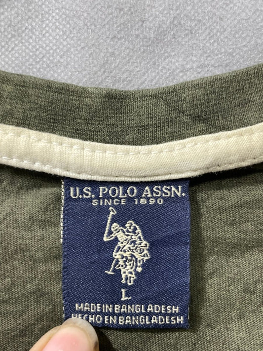 Polo U.S. Assn Green Cotton T Shirt For Men L - Preloved Labels
