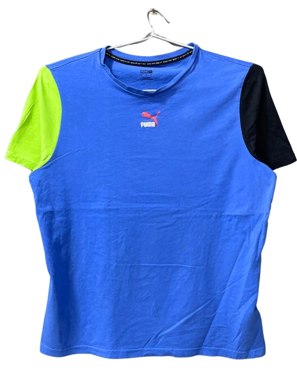 Puma Blue Cotton T Shirt For Men L - Preloved Labels