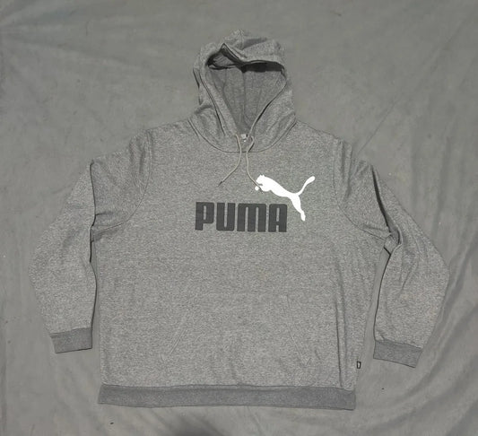 Puma Men Cotton Fleece Gray Hoodie 2XL – Preloved Labels (view 2)