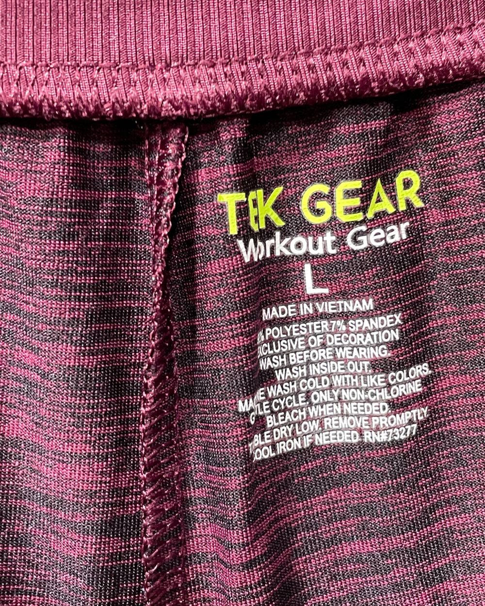 Tek Gear Maroon Sport Gym Short For Women Large - Preloved Labels