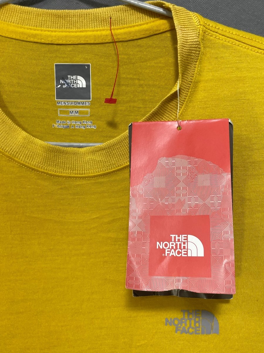The North Face Yellow Cotton T Shirt For Men M - Preloved Labels