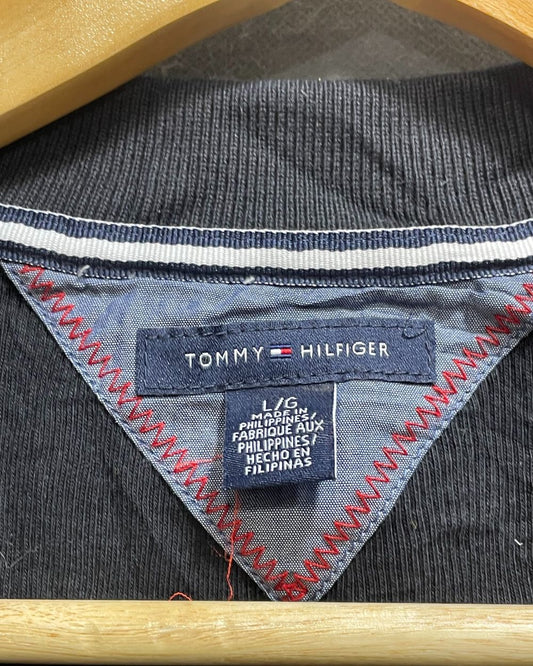 Tommy Hilfiger Black Polyester Jersey Sport For Women T Shirt Large - Preloved Labels