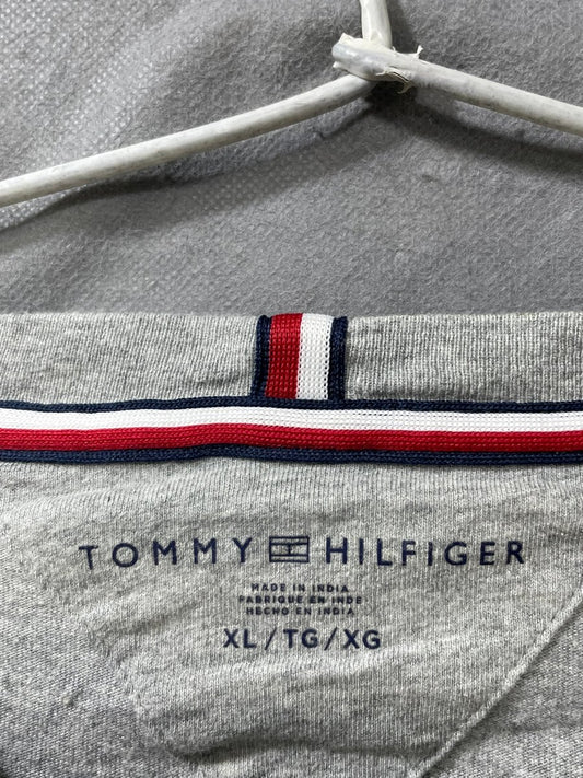 Tommy Hilfiger Gray Cotton T Shirt For Men XL - Preloved Labels