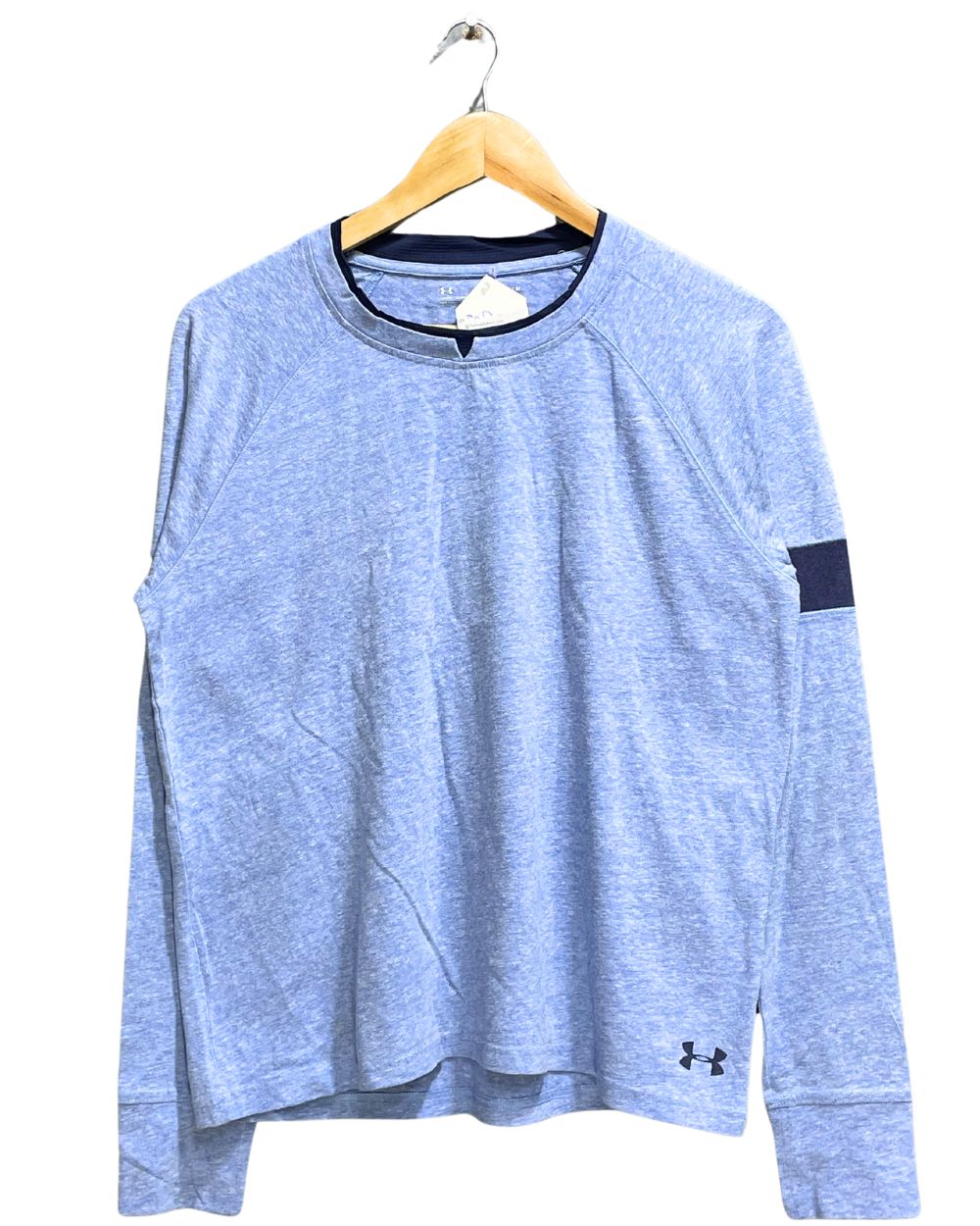 Under Armour Blue Cotton For Women T Shirt M - Preloved Labels