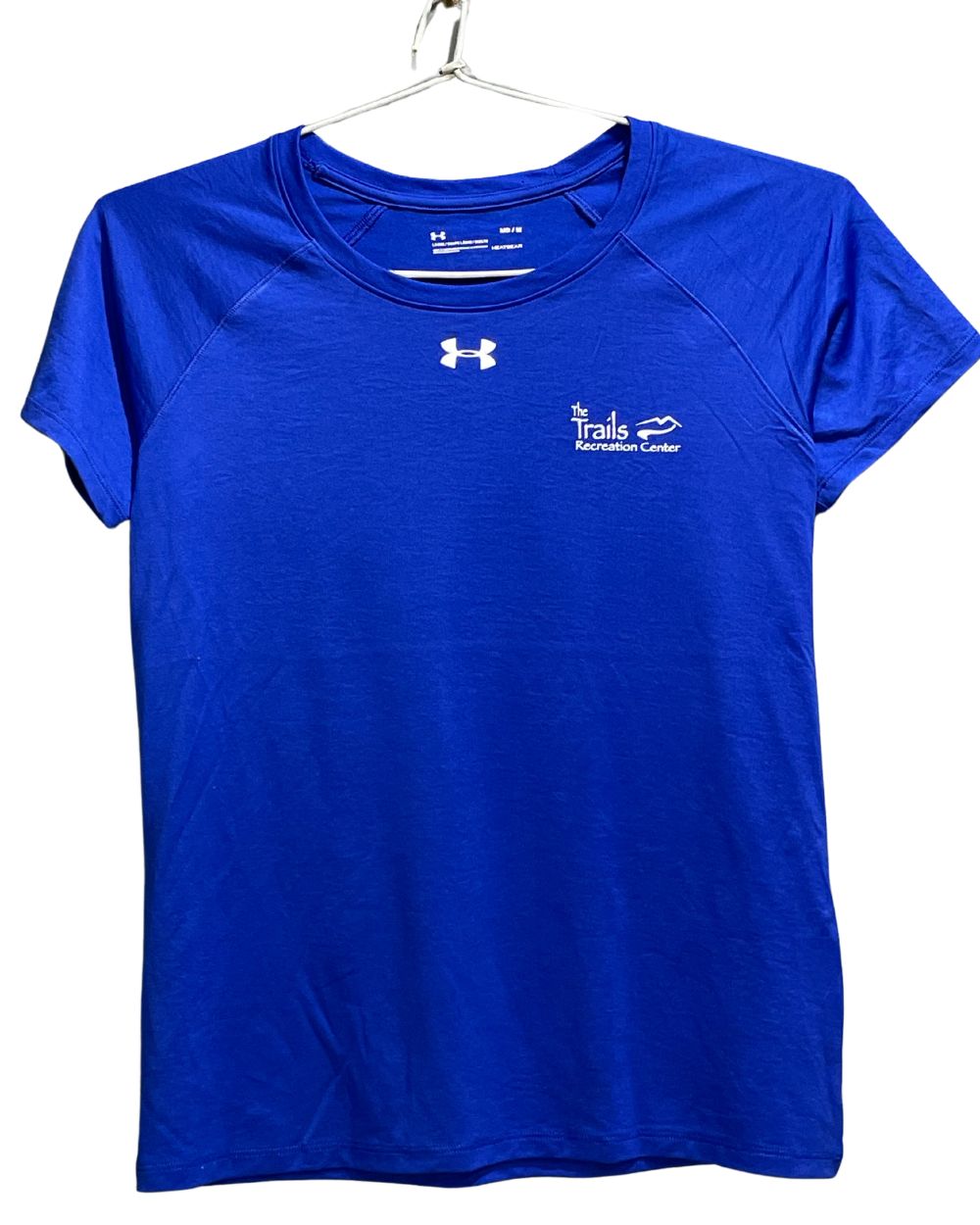 Under Armour Blue Polyester Jersey Sport For Women T Shirt Medium - Preloved Labels