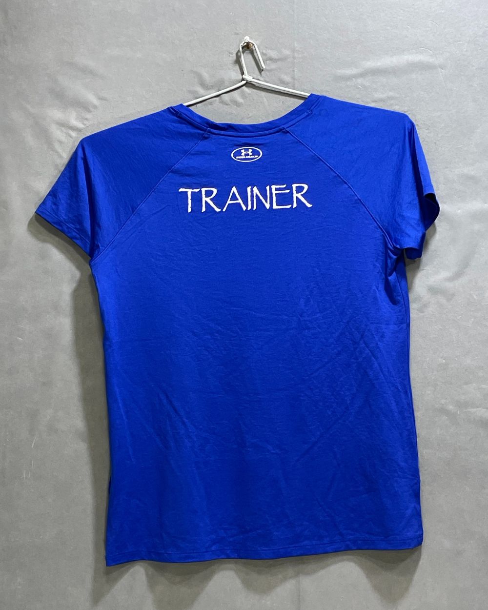 Under Armour Blue Polyester Jersey Sport For Women T Shirt Medium - Preloved Labels