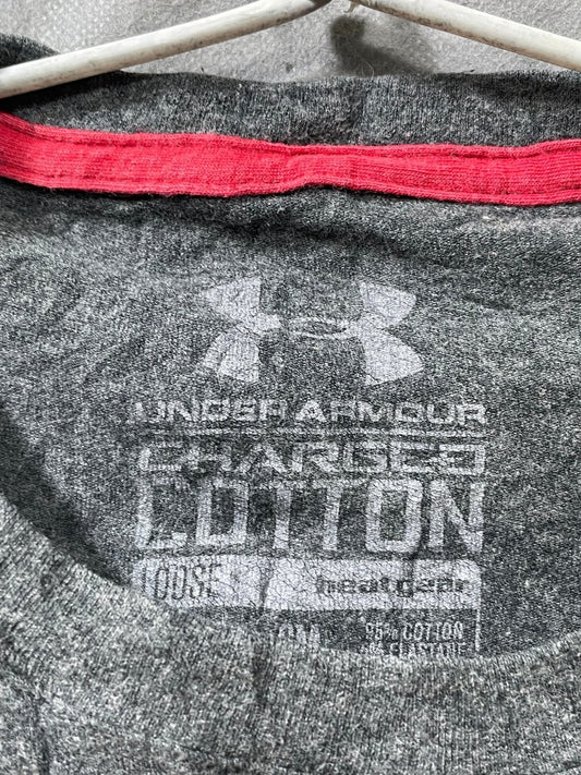 Under Armour Gray Cotton T Shirt For Men M - Preloved Labels