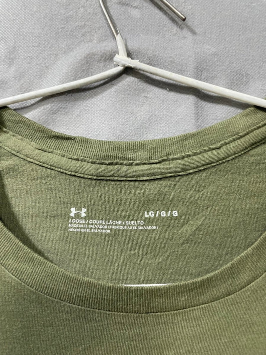 Under Armour Green Cotton T Shirt For Men L - Preloved Labels