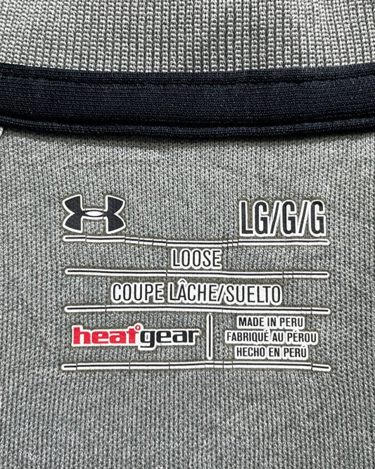 Under Armour Grey Polyester Sport Polo T Shirt For Men Large - Preloved Labels