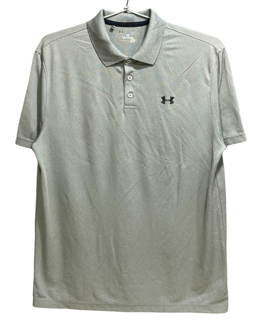 Under Armour Grey Polyester Sport Polo T Shirt For Men Large - Preloved Labels