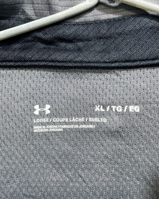 Under Armour Grey Polyester Sport Polo T Shirt For Men X Large - Preloved Labels