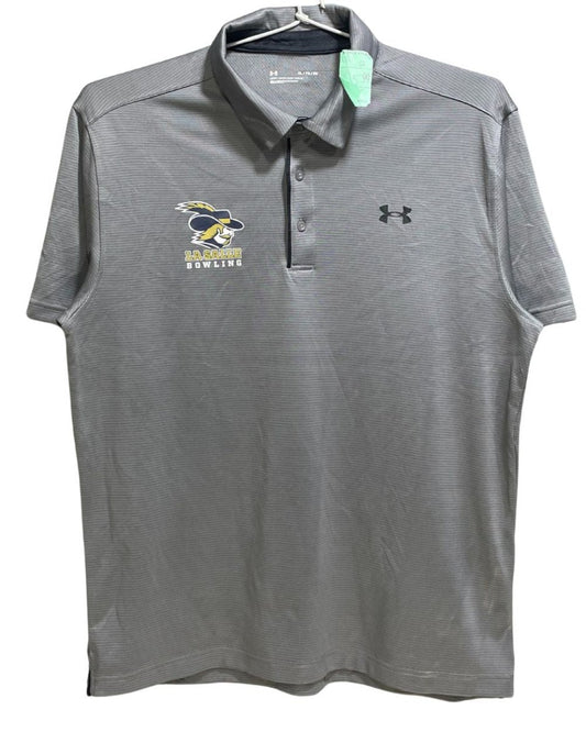 Under Armour Grey Polyester Sport Polo T Shirt For Men X Large - Preloved Labels