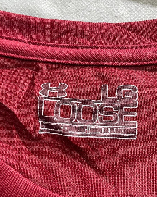 Under Armour Maroon For Men Sports T Shirt L - Preloved Labels