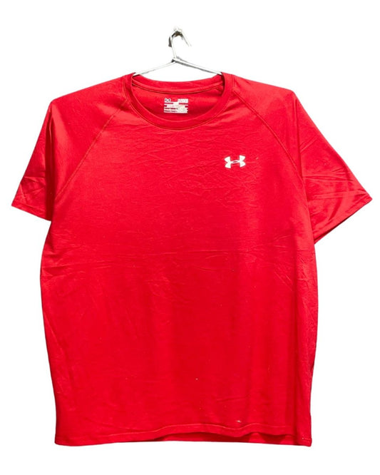 Under Armour Red For Men Sports T Shirt XL - Preloved Labels