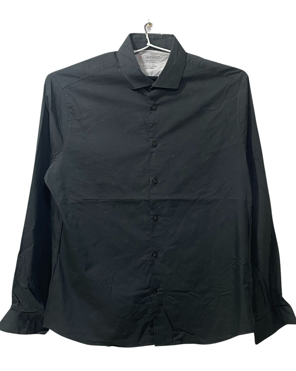 Calvin Klein Black Cotton Shirt For Men Large