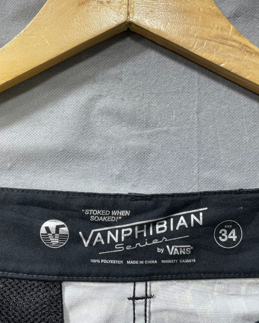 Vanphibian Black Polyester Short For Men M - Preloved Labels