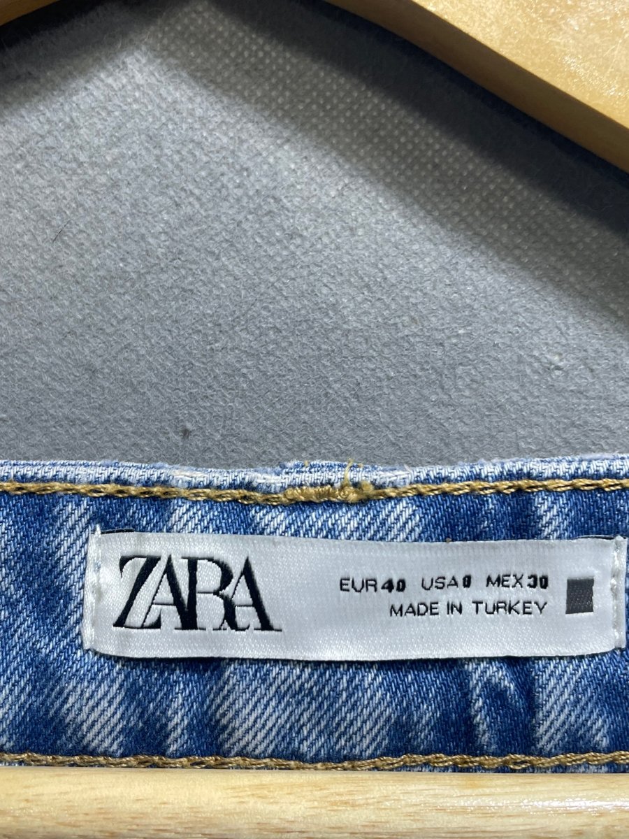 Zara Blue Denim For Women Pant M - Preloved Labels