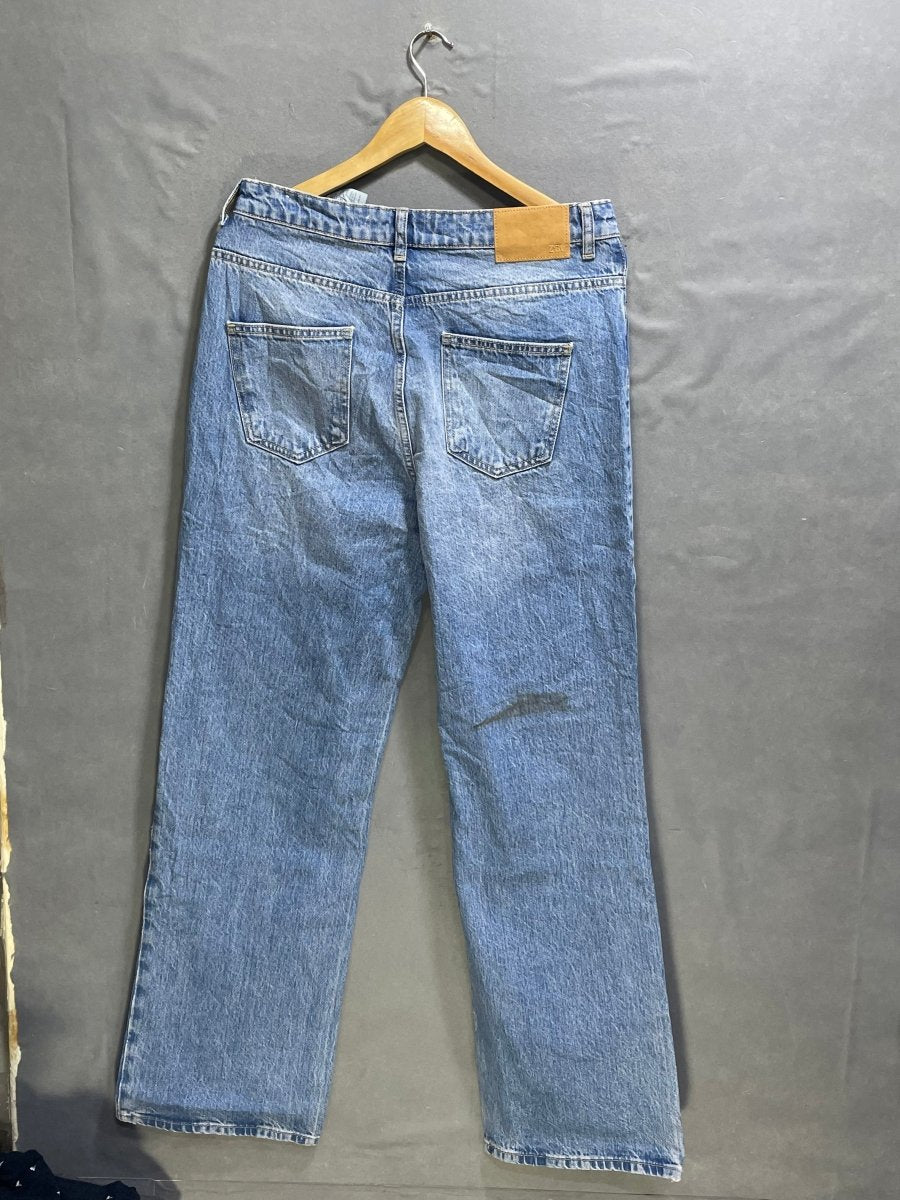 Zara Blue Denim For Women Pant M - Preloved Labels