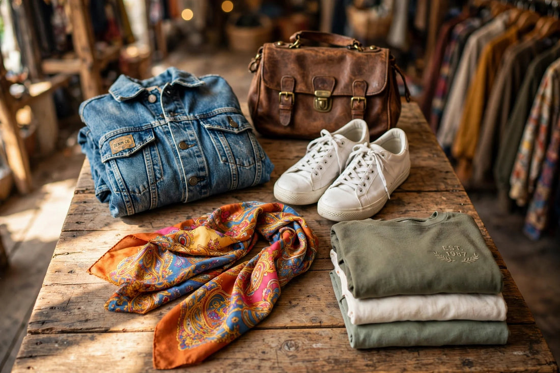 Best thrift stores in Pakistan - preloved fashion flat lay