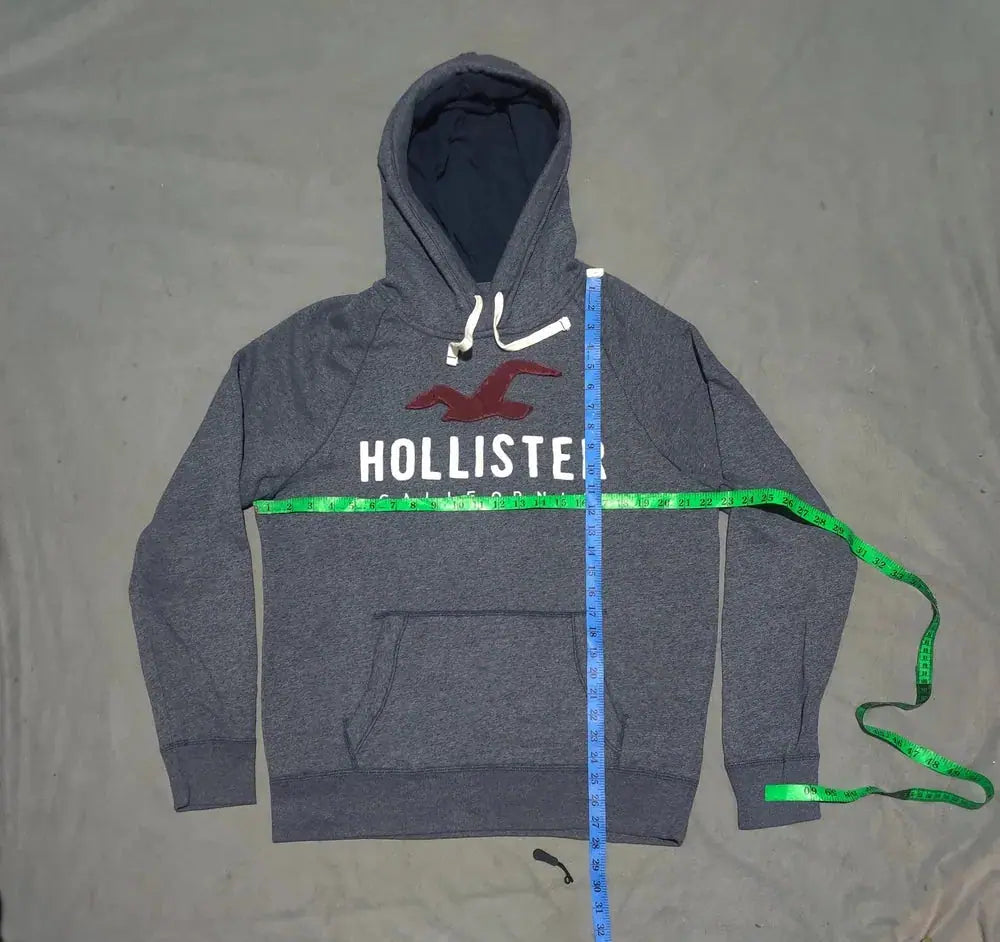 Hollister Men Cotton Fleece Blue Hoodie L – Preloved Labels (view 4)