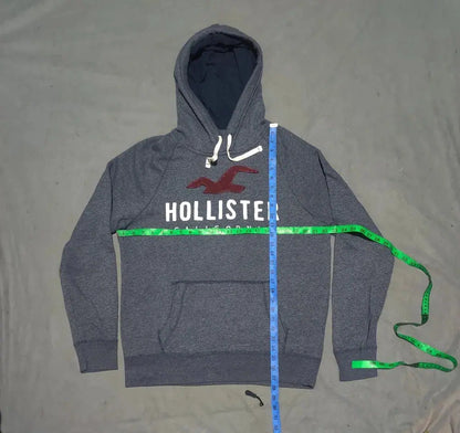 Hollister Men Cotton Fleece Blue Hoodie L – Preloved Labels (view 4)