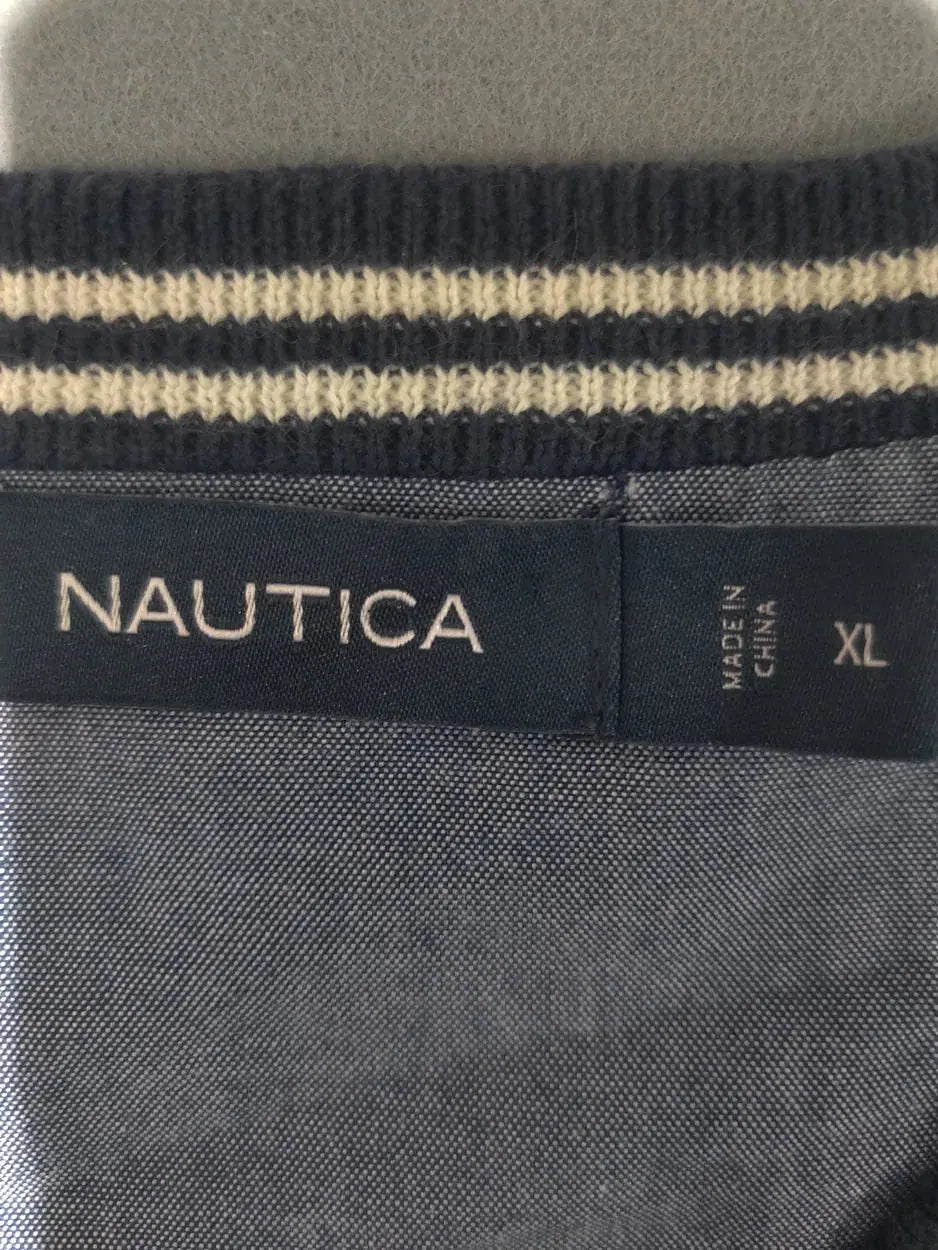 Nautica Men Cotton Fleece Yellow Sweater XL – Preloved Labels (view 3)