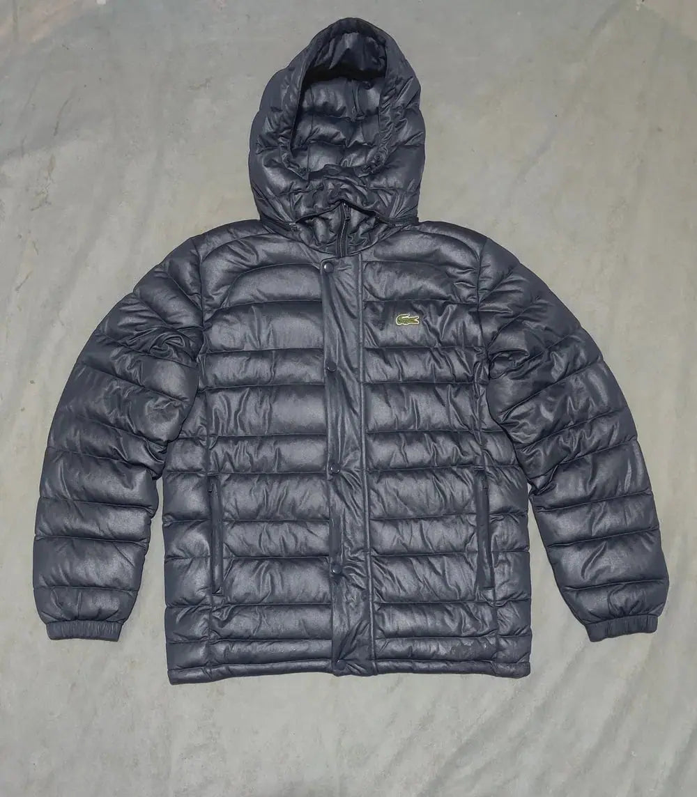 Lacoste Men Hooded Puffer Blue Jacket – Preloved Labels (view 2)