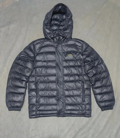Lacoste Men Hooded Puffer Blue Jacket – Preloved Labels (view 2)